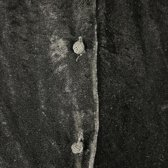 Vintage Gap Silk Blend Top Womens M Black Crushed Velvet Knot Button Hong Kong - Picture 4 of 16